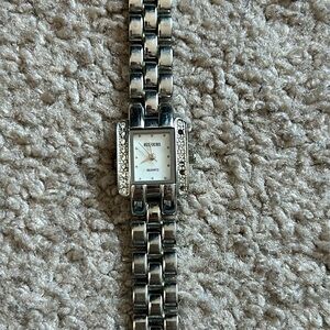 Rumors women’s‎ vintage dainty tank style silver crystal stainless steel watch